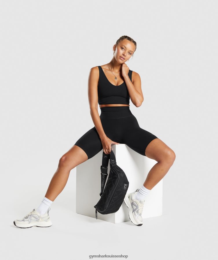 ch Gymshark femmes bralette sans couture jour de repos noir 02FP6T120 vêtements