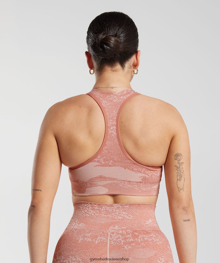 ch Gymshark femmes brassière de sport camo sans couture adapt rose brumeux-rose brumeux 02FP6T139 vêtements