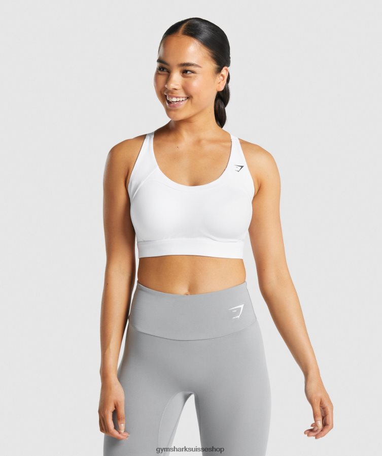 ch Gymshark femmes brassière de sport dos nageur blanc 02FP6T233 vêtements