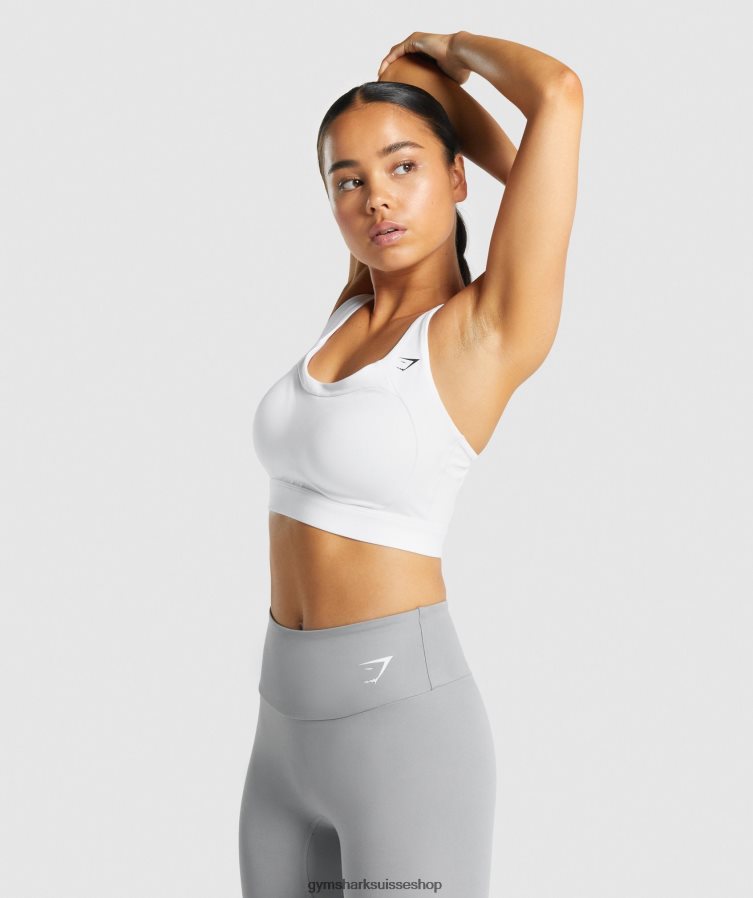 ch Gymshark femmes brassière de sport dos nageur blanc 02FP6T233 vêtements