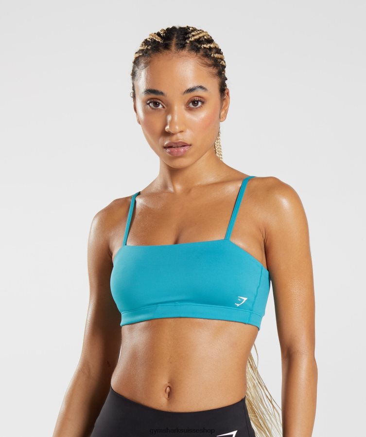 ch Gymshark femmes soutien-gorge de sport bandeau bleu comète 02FP6T114 vêtements