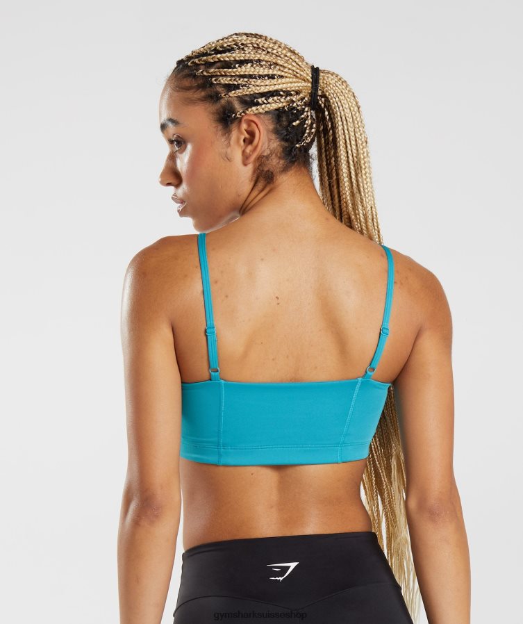 ch Gymshark femmes soutien-gorge de sport bandeau bleu comète 02FP6T114 vêtements