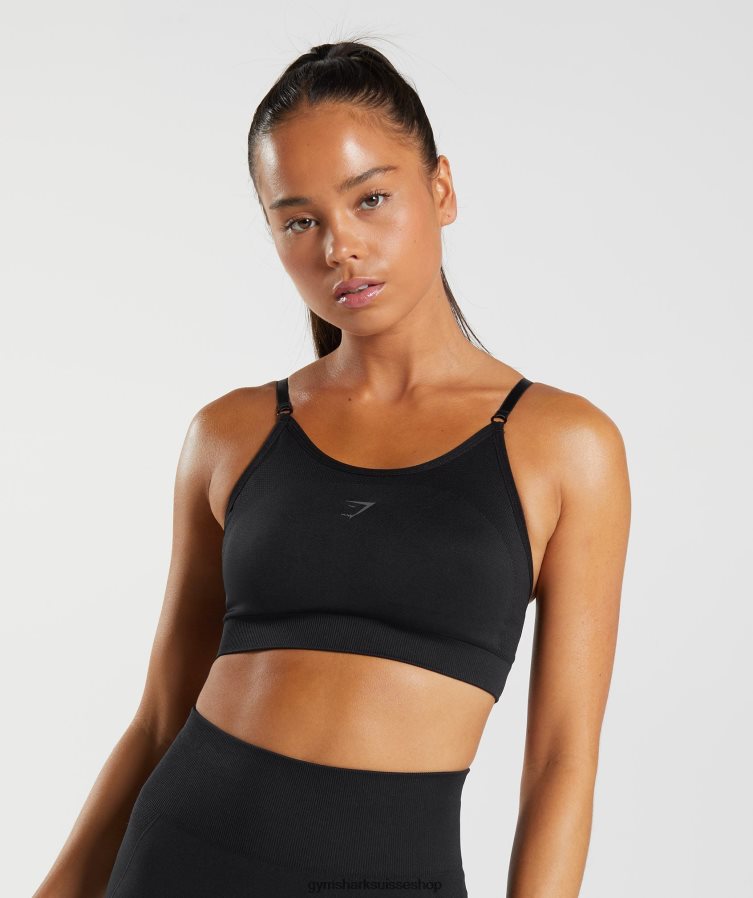 ch Gymshark femmes soutien-gorge de sport à bretelles flex noir 02FP6T196 vêtements