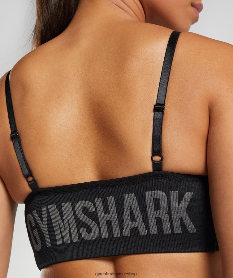 ch Gymshark femmes soutien-gorge de sport à bretelles flex noir 02FP6T196 vêtements