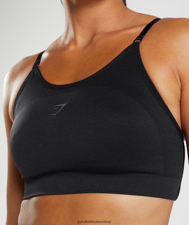 ch Gymshark femmes soutien-gorge de sport à bretelles flex noir 02FP6T196 vêtements