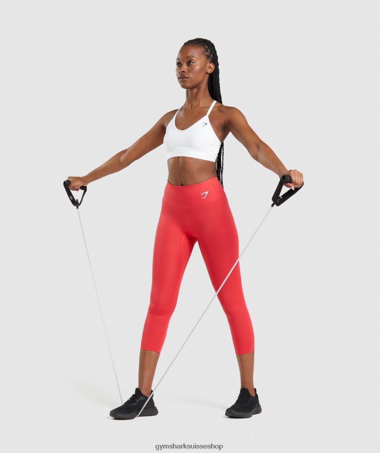 ch Gymshark femmes soutien-gorge de sport à col en v blanc 02FP6T211 vêtements