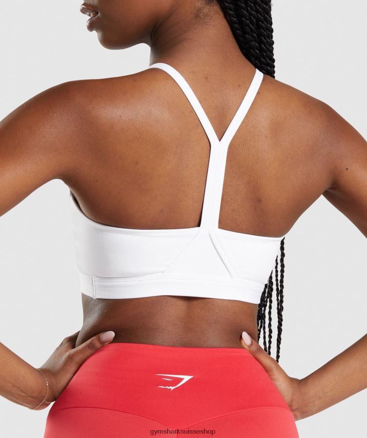 ch Gymshark femmes soutien-gorge de sport à col en v blanc 02FP6T211 vêtements