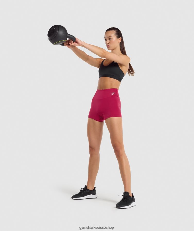 ch Gymshark femmes soutien-gorge de sport à col en v noir 02FP6T206 vêtements