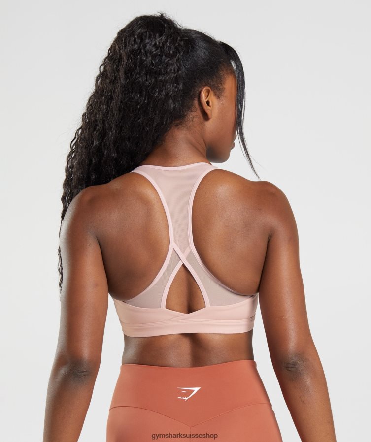 ch Gymshark femmes soutien-gorge de sport croisé rose scandinave 02FP6T156 vêtements