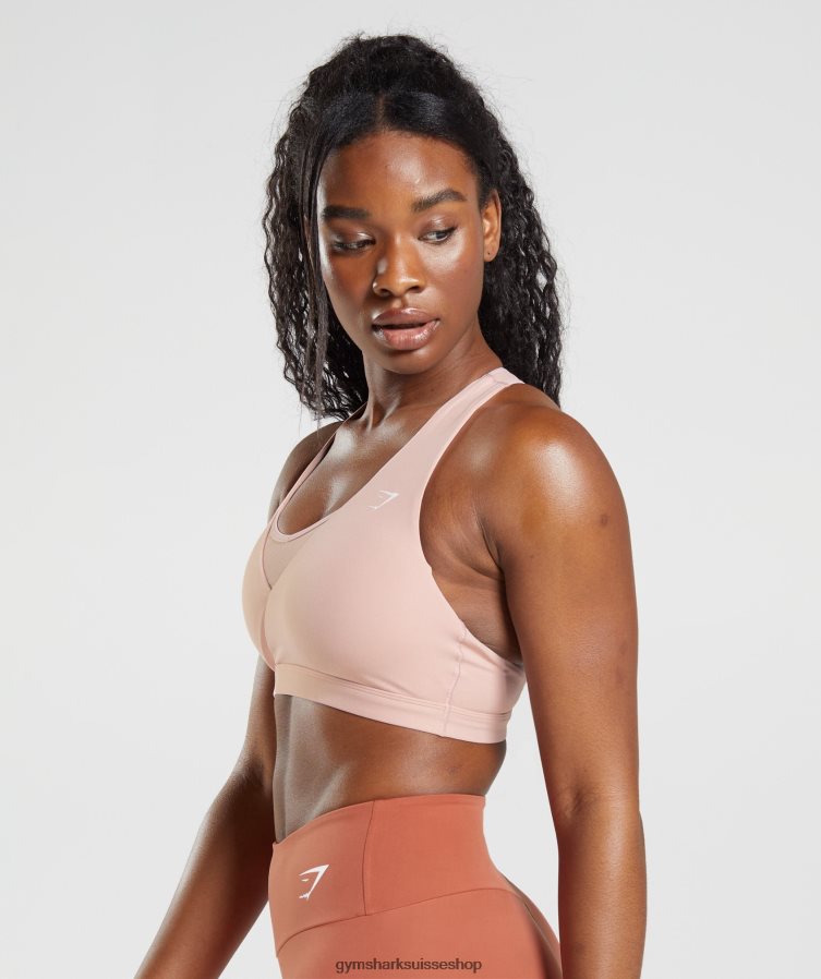 ch Gymshark femmes soutien-gorge de sport croisé rose scandinave 02FP6T156 vêtements