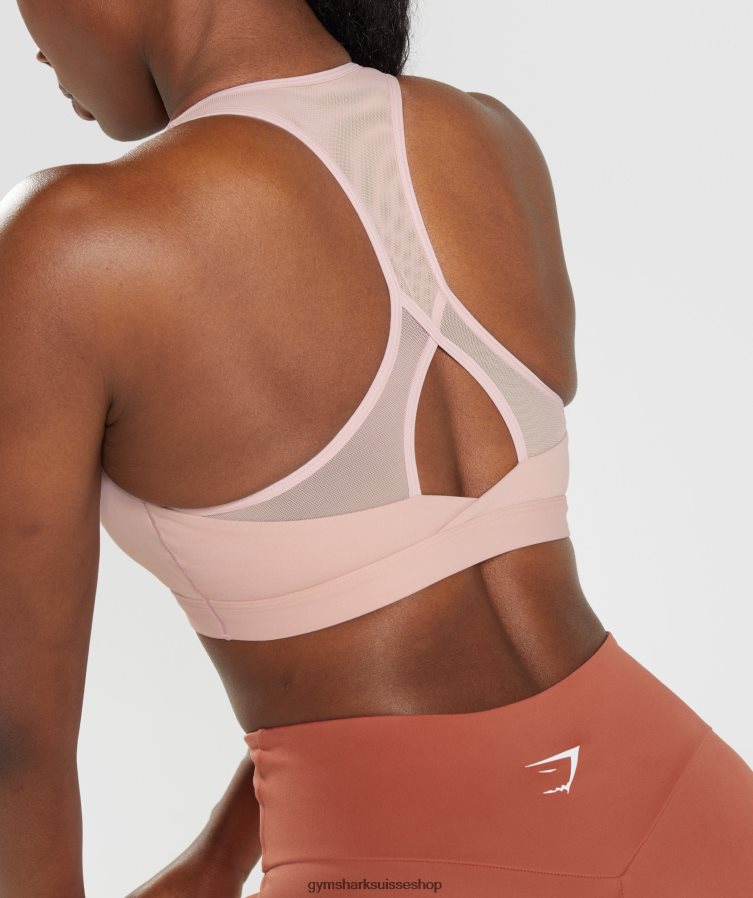 ch Gymshark femmes soutien-gorge de sport croisé rose scandinave 02FP6T156 vêtements