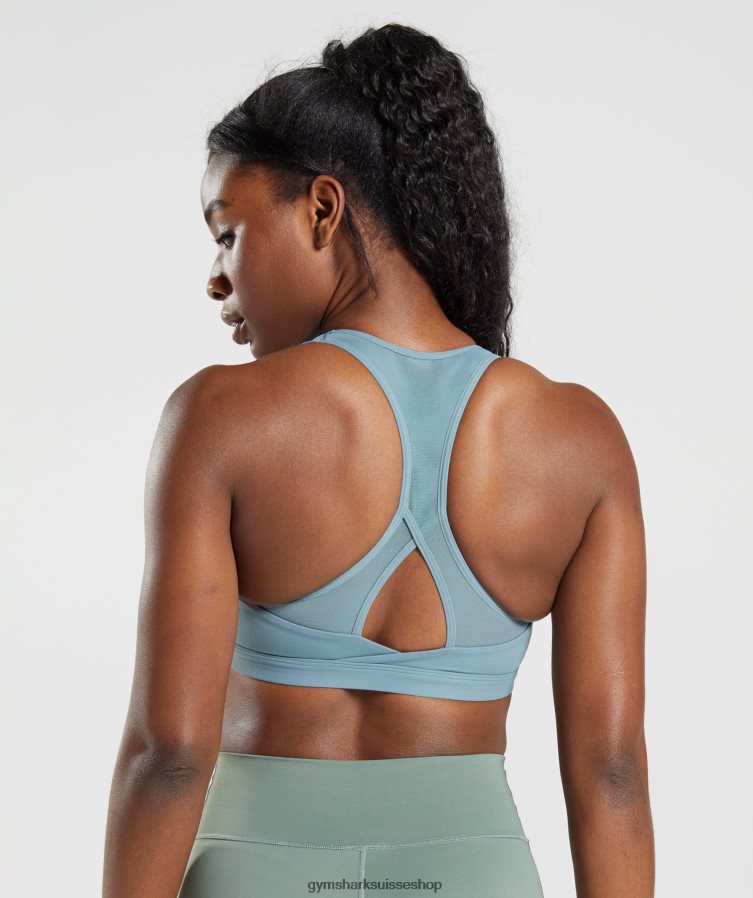ch Gymshark femmes soutien-gorge de sport croisé tonnerre bleu 02FP6T141 vêtements