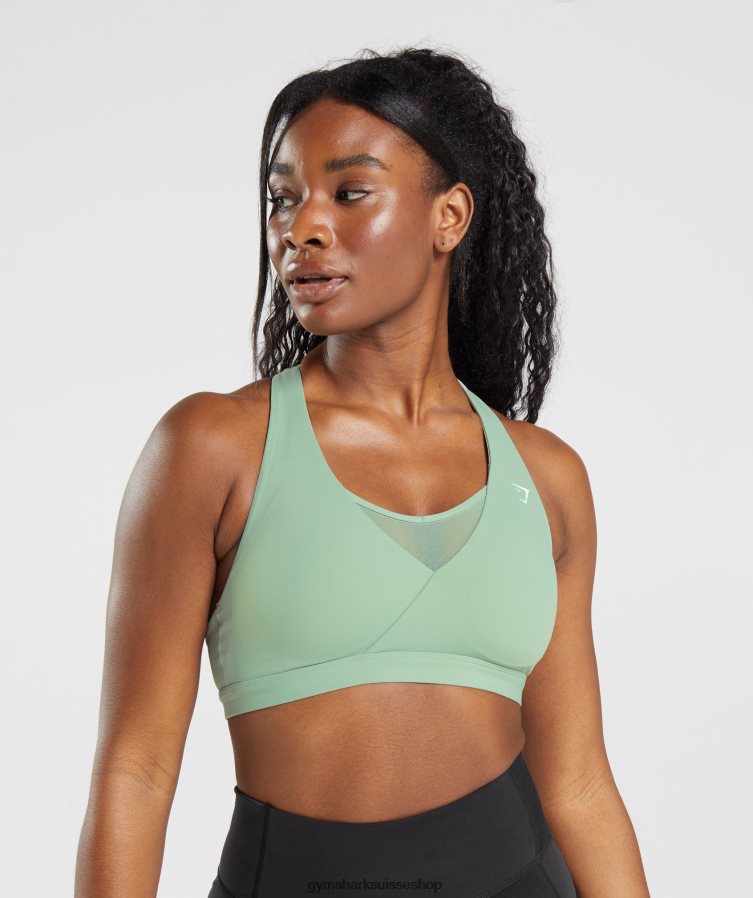 ch Gymshark femmes soutien-gorge de sport croisé vert sauge du désert 02FP6T162 vêtements