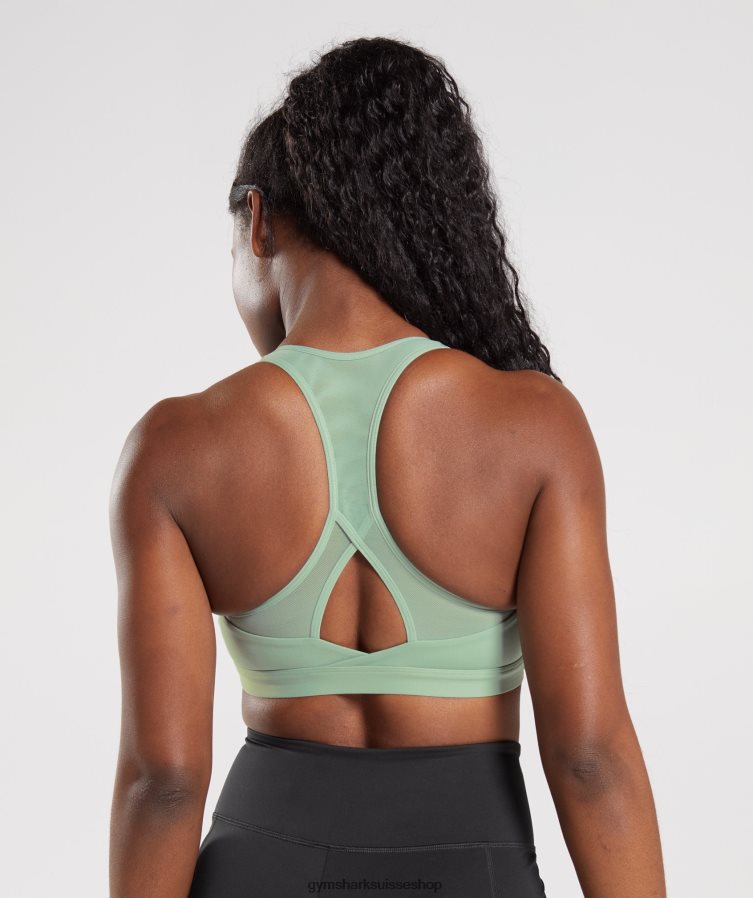 ch Gymshark femmes soutien-gorge de sport croisé vert sauge du désert 02FP6T162 vêtements