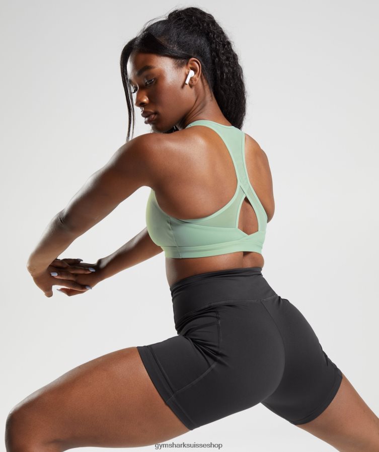 ch Gymshark femmes soutien-gorge de sport croisé vert sauge du désert 02FP6T162 vêtements