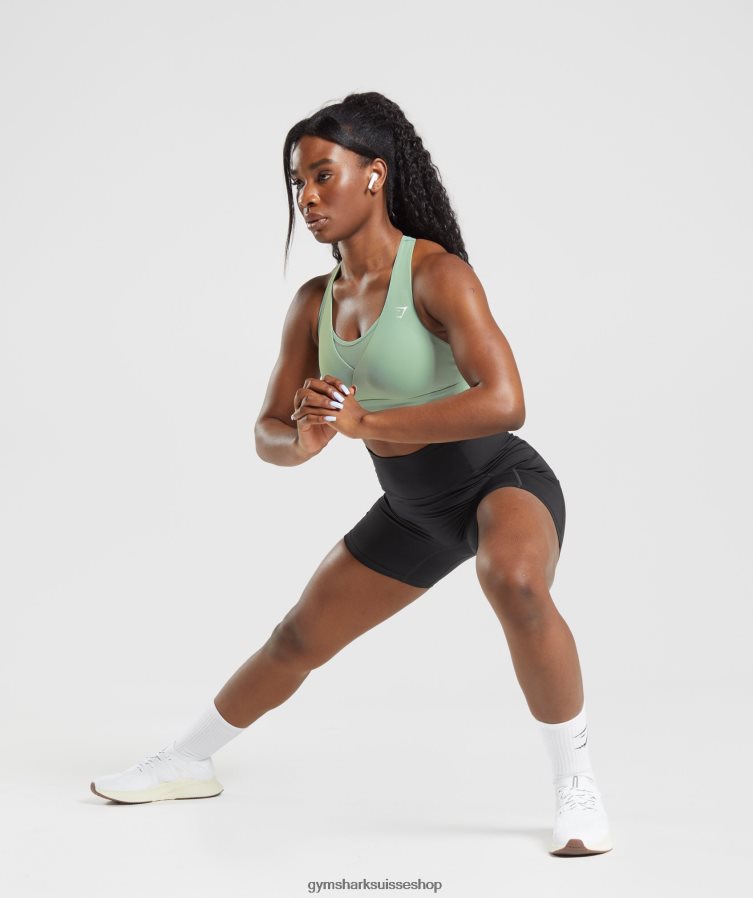 ch Gymshark femmes soutien-gorge de sport croisé vert sauge du désert 02FP6T162 vêtements