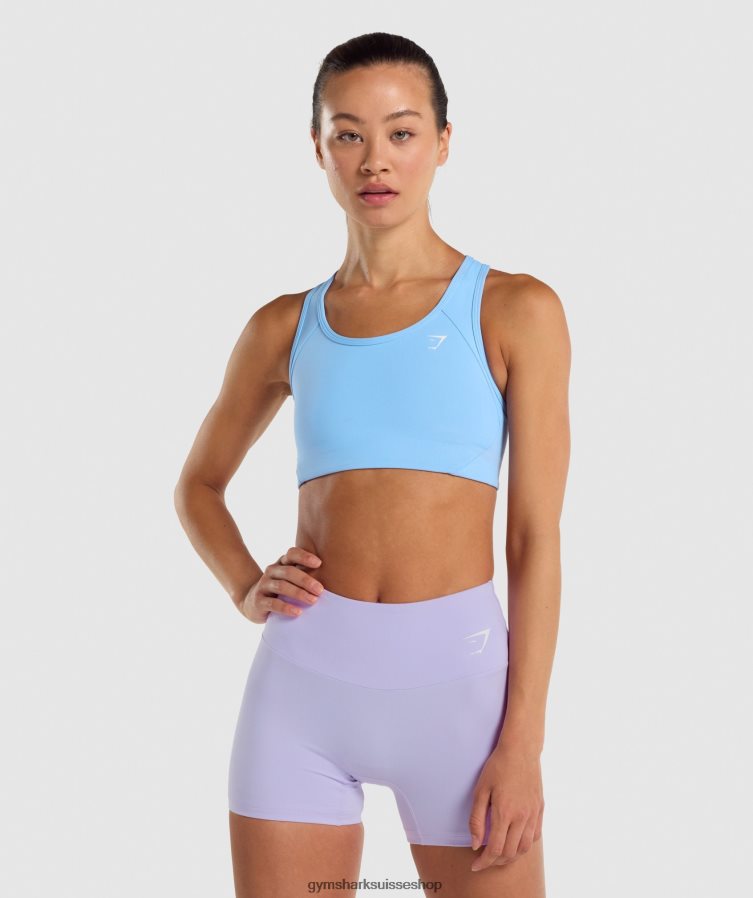 ch Gymshark femmes soutien-gorge de sport dos nageur essentiel bleu clair 02FP6T232 vêtements
