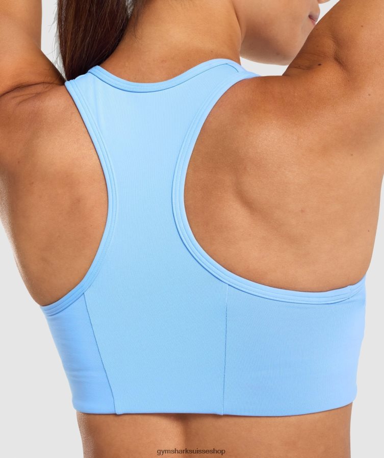 ch Gymshark femmes soutien-gorge de sport dos nageur essentiel bleu clair 02FP6T232 vêtements