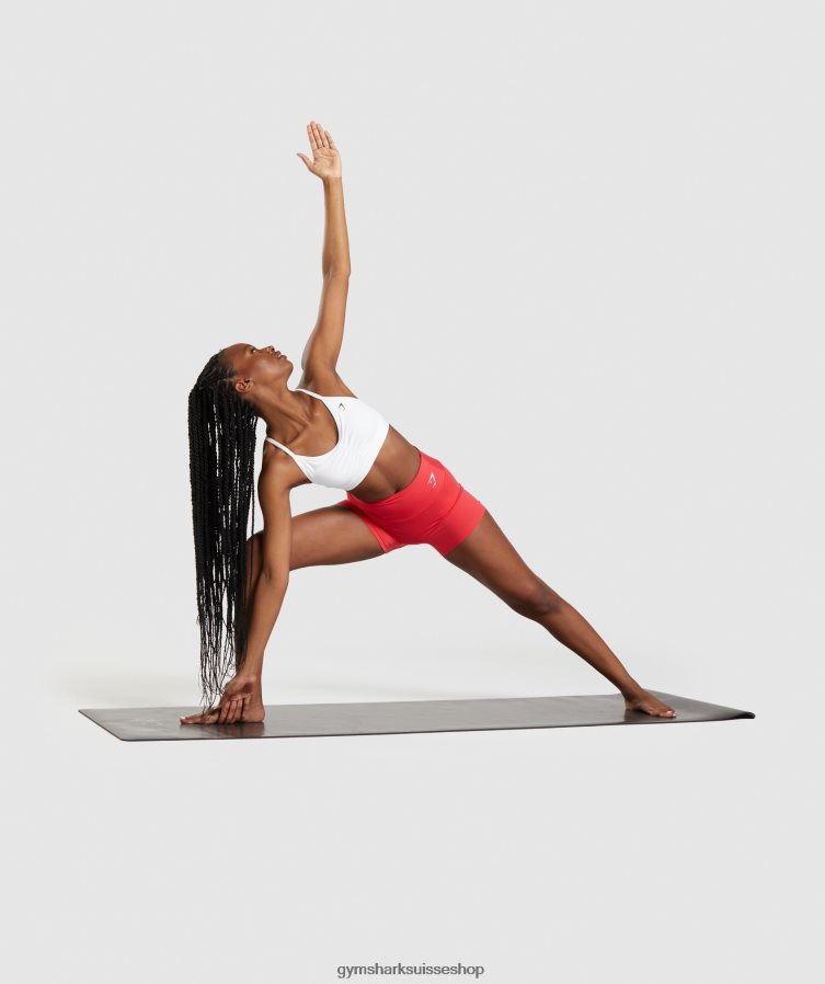 ch Gymshark femmes soutien-gorge de sport froncé blanc 02FP6T208 vêtements