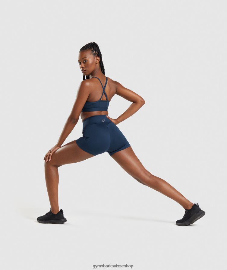 ch Gymshark femmes soutien-gorge de sport froncé marine 02FP6T112 vêtements