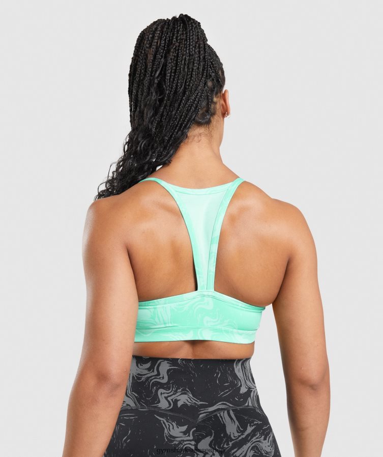 ch Gymshark femmes soutien-gorge de sport gs power imprimé turquoise vif 02FP6T187 vêtements
