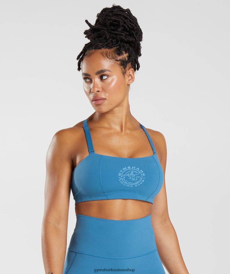 ch Gymshark femmes soutien-gorge de sport hérité bleu au bord du lac 02FP6T200 vêtements
