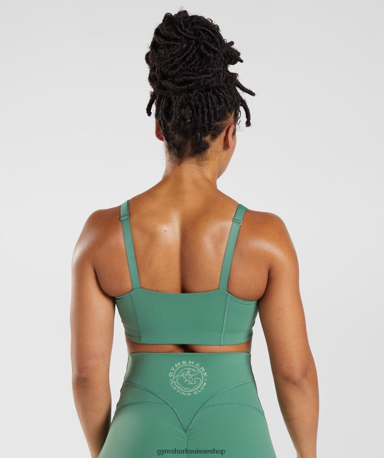 ch Gymshark femmes soutien-gorge de sport hérité vert hoya 02FP6T174 vêtements
