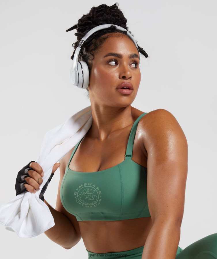 ch Gymshark femmes soutien-gorge de sport hérité vert hoya 02FP6T174 vêtements