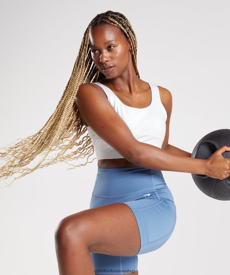 ch Gymshark femmes soutien-gorge de sport long blanc 02FP6T128 vêtements