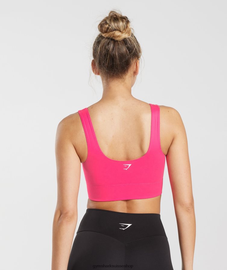 ch Gymshark femmes soutien-gorge de sport long fuchsia brillant 02FP6T130 vêtements