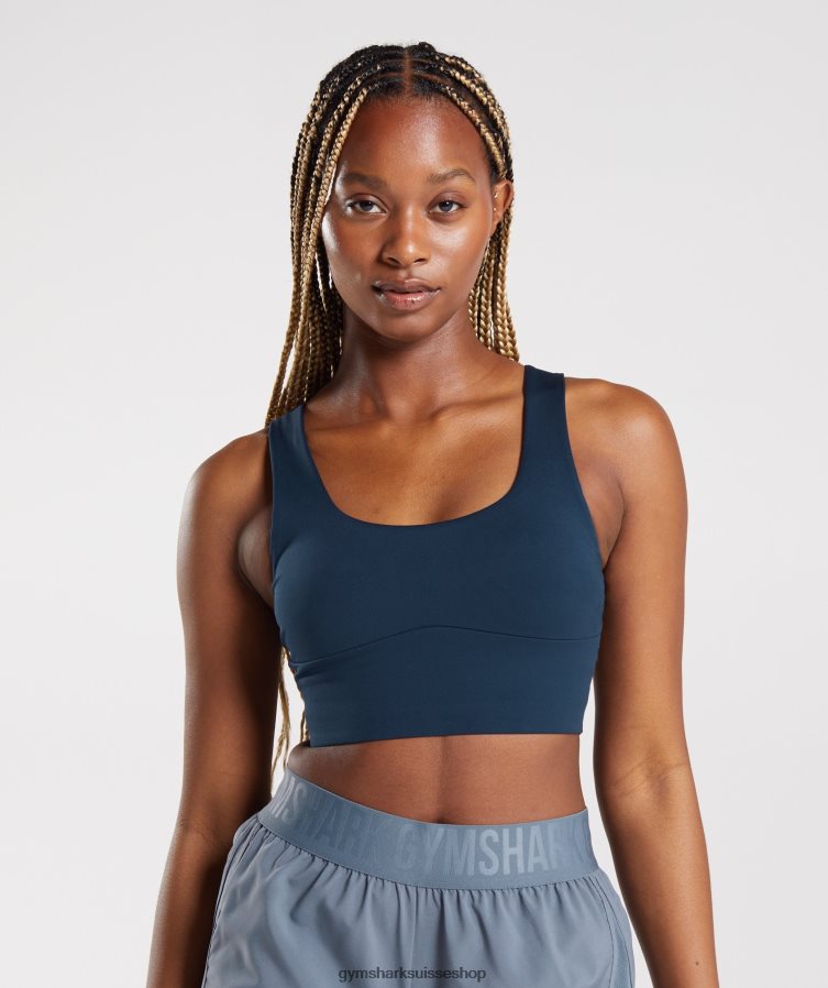ch Gymshark femmes soutien-gorge de sport long marine 02FP6T131 vêtements