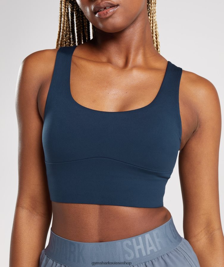 ch Gymshark femmes soutien-gorge de sport long marine 02FP6T131 vêtements