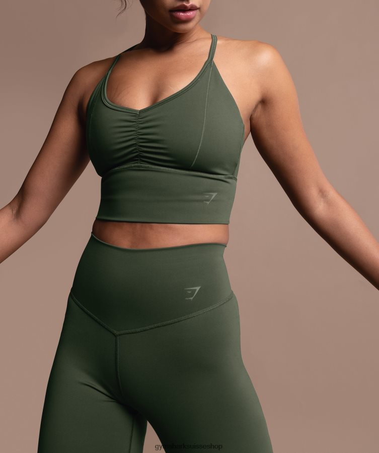 ch Gymshark femmes soutien-gorge de sport long surélevé mousse d'olivier 02FP6T157 vêtements