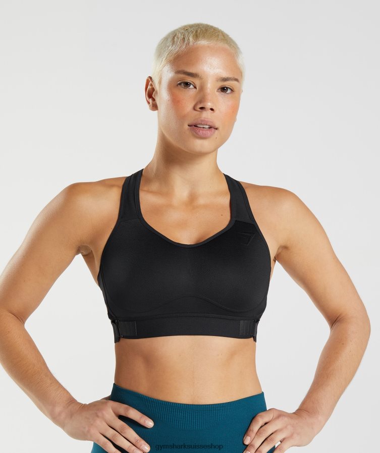 ch Gymshark femmes soutien-gorge de sport à maintien élevé et dos nageur noir 02FP6T147 vêtements