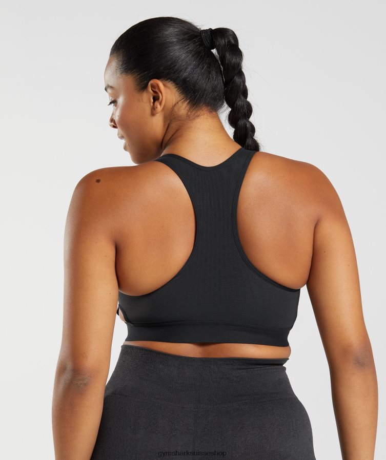 ch Gymshark femmes soutien-gorge de sport à maintien élevé et dos nageur noir 02FP6T147 vêtements