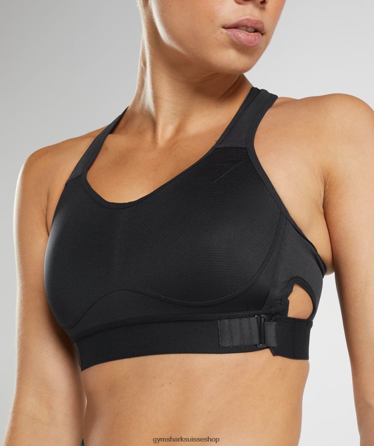 ch Gymshark femmes soutien-gorge de sport à maintien élevé et dos nageur noir 02FP6T147 vêtements