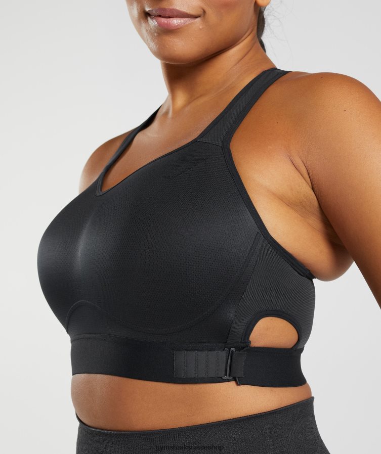 ch Gymshark femmes soutien-gorge de sport à maintien élevé et dos nageur noir 02FP6T147 vêtements