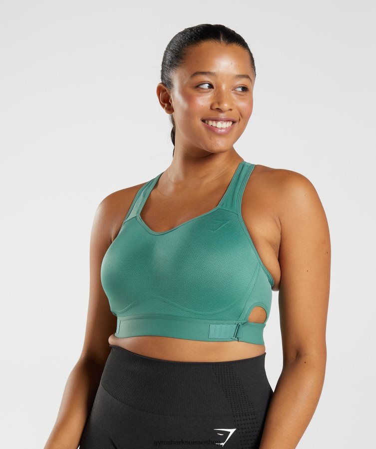 ch Gymshark femmes soutien-gorge de sport à maintien élevé et dos nageur vert hoya 02FP6T178 vêtements