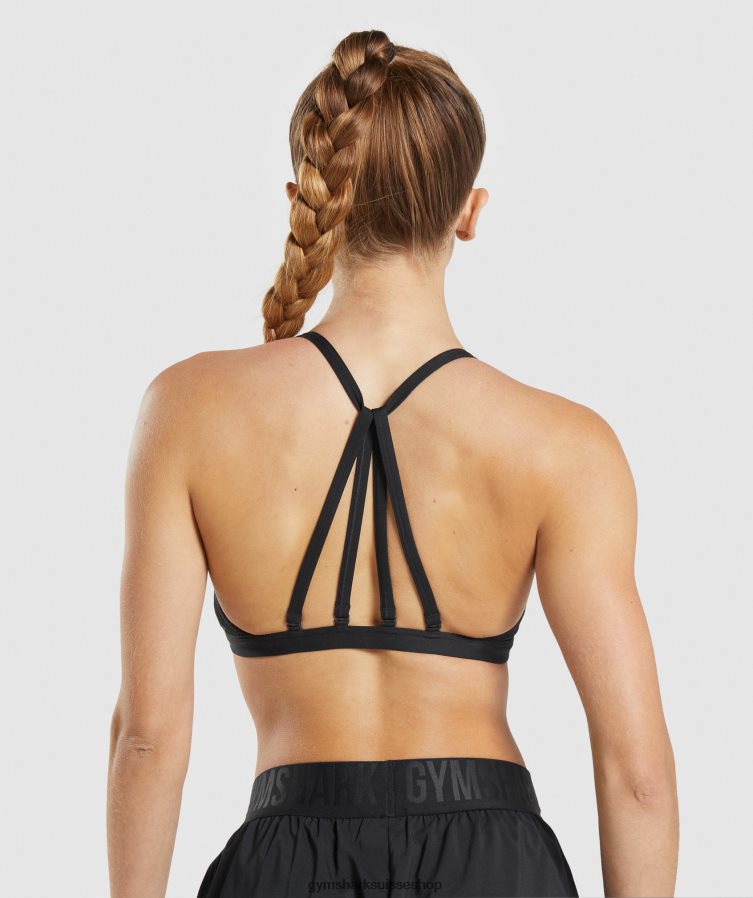 ch Gymshark femmes soutien-gorge de sport minimal noir 02FP6T135 vêtements