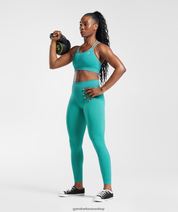 ch Gymshark femmes soutien-gorge de sport sans couture adapt fleck bijou vert 02FP6T173 vêtements