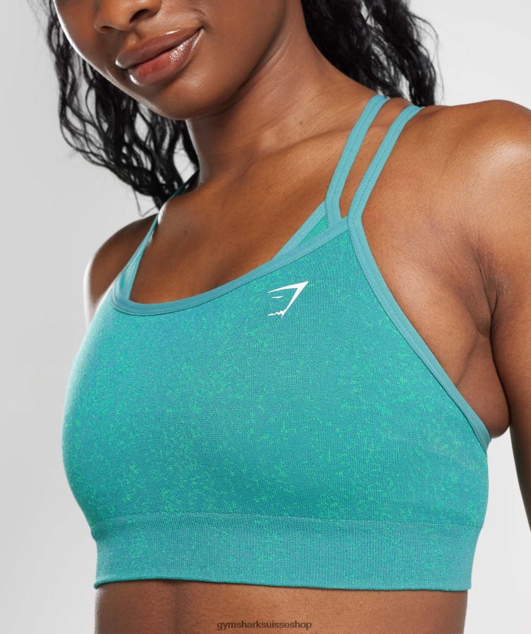 ch Gymshark femmes soutien-gorge de sport sans couture adapt fleck bijou vert 02FP6T173 vêtements
