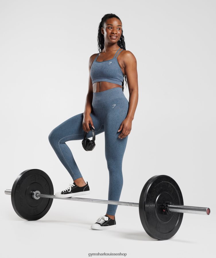 ch Gymshark femmes soutien-gorge de sport sans couture adapt fleck bleu du soir 02FP6T146 vêtements