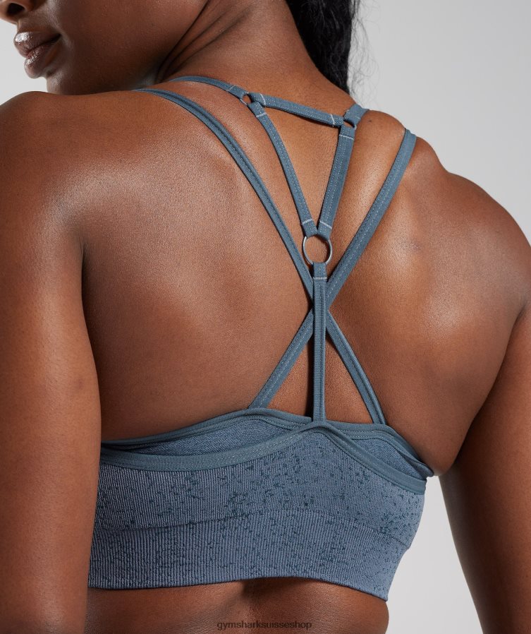 ch Gymshark femmes soutien-gorge de sport sans couture adapt fleck bleu du soir 02FP6T146 vêtements