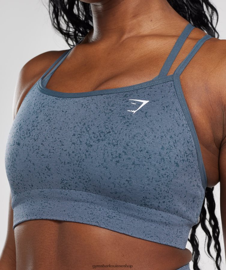 ch Gymshark femmes soutien-gorge de sport sans couture adapt fleck bleu du soir 02FP6T146 vêtements