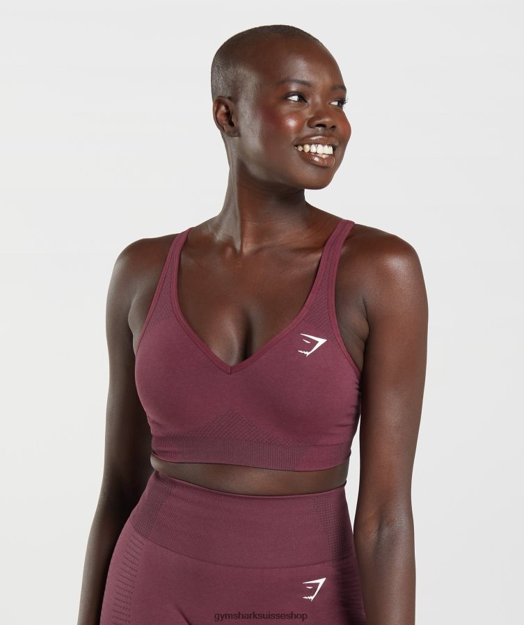 ch Gymshark femmes soutien-gorge de sport sans coutures 2.0 v vital marne marron cuite 02FP6T207 vêtements