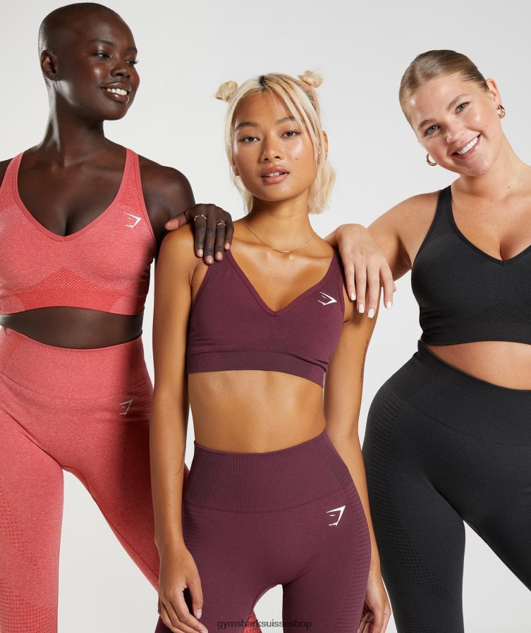ch Gymshark femmes soutien-gorge de sport sans coutures 2.0 v vital marne marron cuite 02FP6T207 vêtements