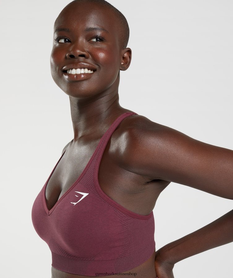 ch Gymshark femmes soutien-gorge de sport sans coutures 2.0 v vital marne marron cuite 02FP6T207 vêtements