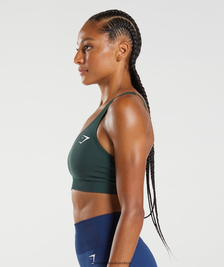 ch Gymshark femmes soutien-gorge de sport sans coutures 2.0 v vital marne verte des bois 02FP6T205 vêtements
