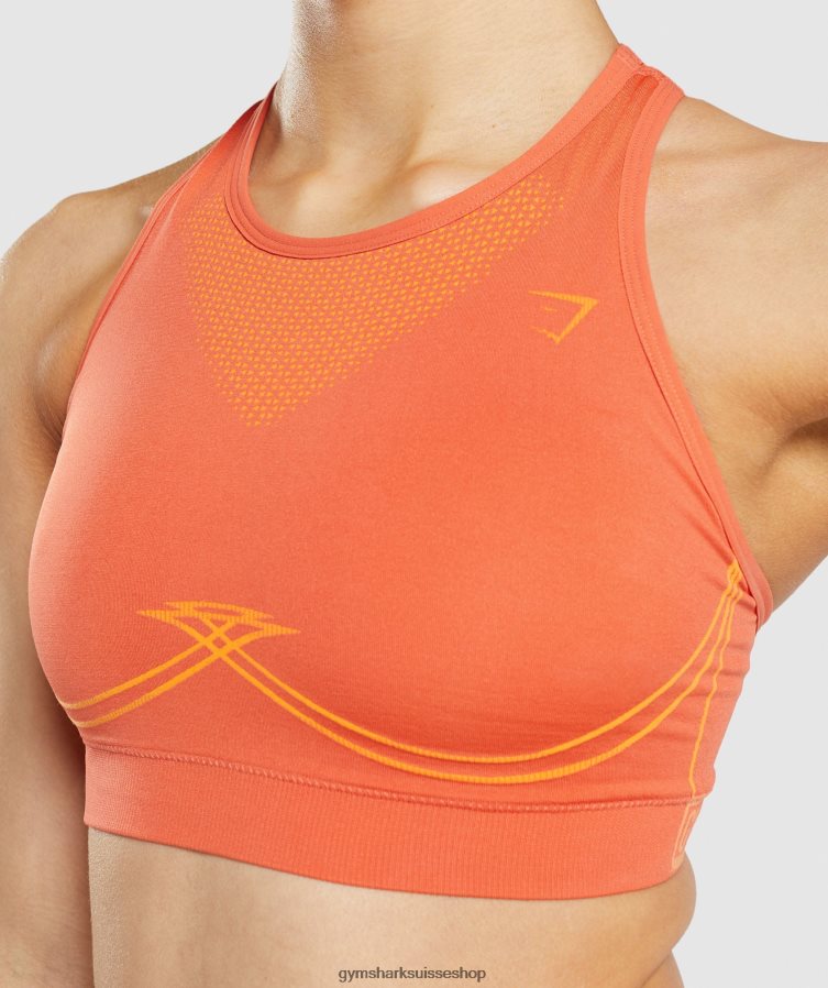 ch Gymshark femmes soutien-gorge de sport sans coutures apex orange papaye/orange abricot 02FP6T219 vêtements