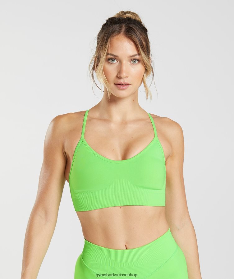 ch Gymshark femmes soutien-gorge de sport sans coutures chaux fluo 02FP6T212 vêtements